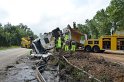 LKW umgestuerzt A 1 Rich Saarbruecken P140